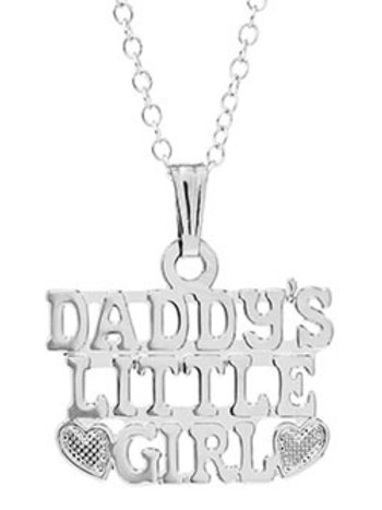 Sterling Silver Daddy's Little Girl Pendant Necklace