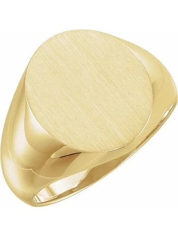 SS WIDE ROUND SIGNET RING(SZ10)(FACETS COLLECTION) - Polly's Jewelry