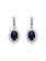 14K White Gold Sapphire and Diamond Drop Earrings