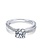 Gabriel & Co.  14K White Gold Round Twisted Diamond Engagement Ring