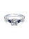 Gabriel & Co. 14K White Gold Round Five Stone Sapphire and Diamond Engagement Ring