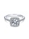 Gabriel & Co.  14K White Gold Cushion Halo Round Diamond Engagement Ring