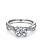 Gabriel & Co. 14K White Gold Round Twisted Diamond Engagement Ring