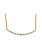 14K Yellow Gold Curved Diamond Bar Necklace