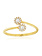 14K Yellow Gold Diamond Toi et Moi Ring