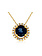 14K Yellow Gold Sapphire and Diamond Necklace
