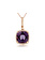 14K Rose Gold Amethyst and Diamond Necklace