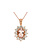 14K Rose Gold Morganite and Diamond Necklace