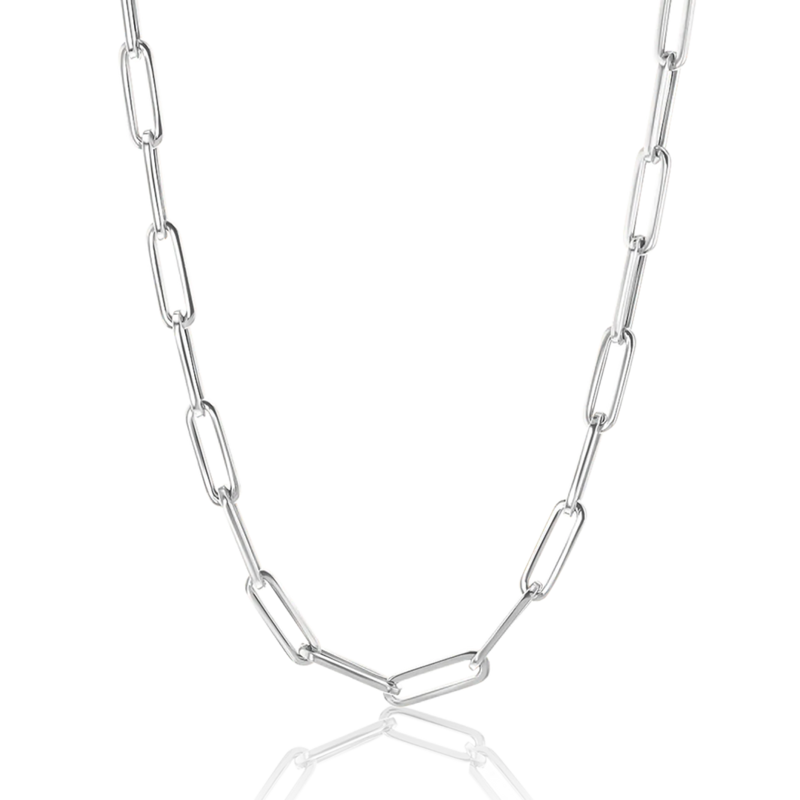 Small Paperclip Chain Necklace in Sterling Silver