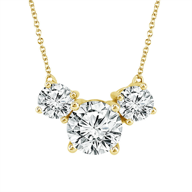 1 Stone Diamond Necklace