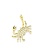 14K Yellow Gold Diamond Crab Pendant