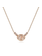 14K Rose Gold Oval Morganite Pendant Necklace with Diamond Accents