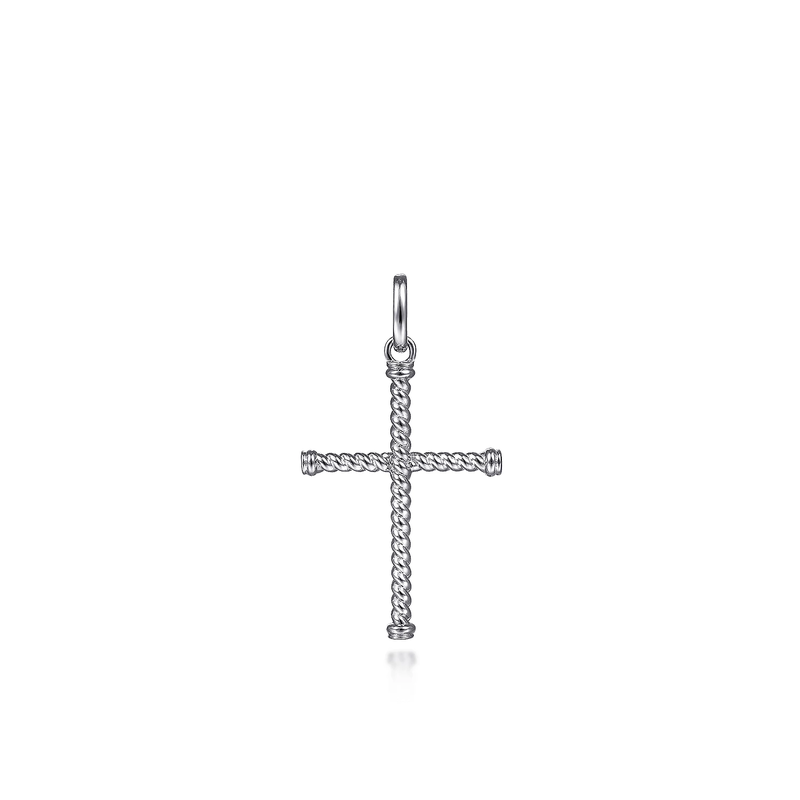 SS TWISTED ROPE CROSS(NO CHAIN)(HAMPTON COLLECTION)