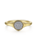 14K Yellow Gold Diamond Pave Mini Signet Ring