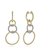14K White-Yellow Gold Bujukan Diamond Huggie Drop Earrings