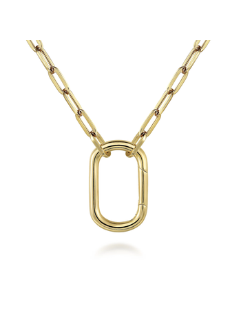 North Star Padlock Necklace - 14k Yellow Gold