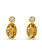 14K Yellow Gold Citrine and Diamond Birthstone Earrings