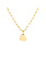 14K Yellow Gold Heart Paperclip Necklace