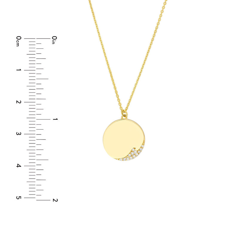 Diamond Wave Medallion Necklace