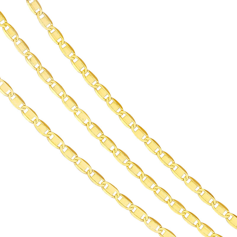 Triple Strand Adjustable Diamond Cut Valentino Chain