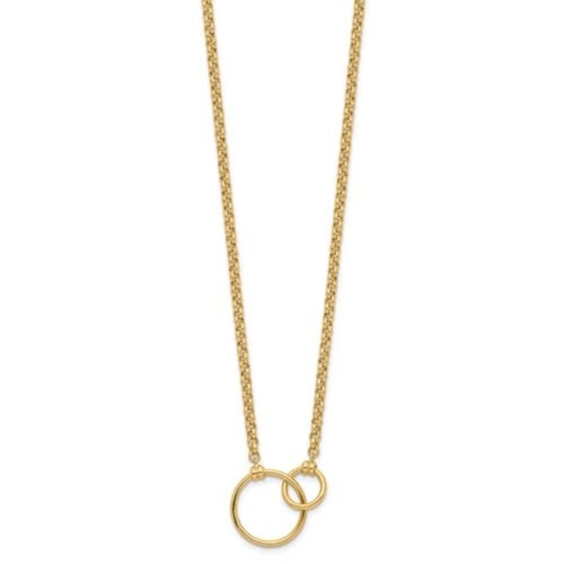 10K Yellow Gold Linked Circle Necklace