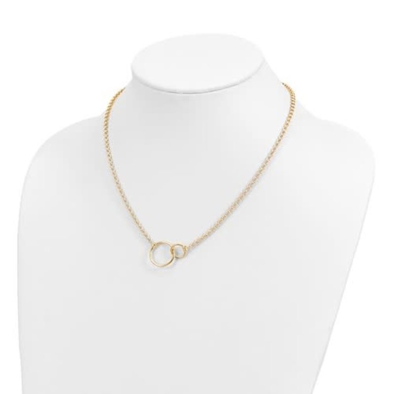 10K Yellow Gold Linked Circle Necklace