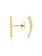 14K Yellow Gold Graduated Bezel Set Earrings