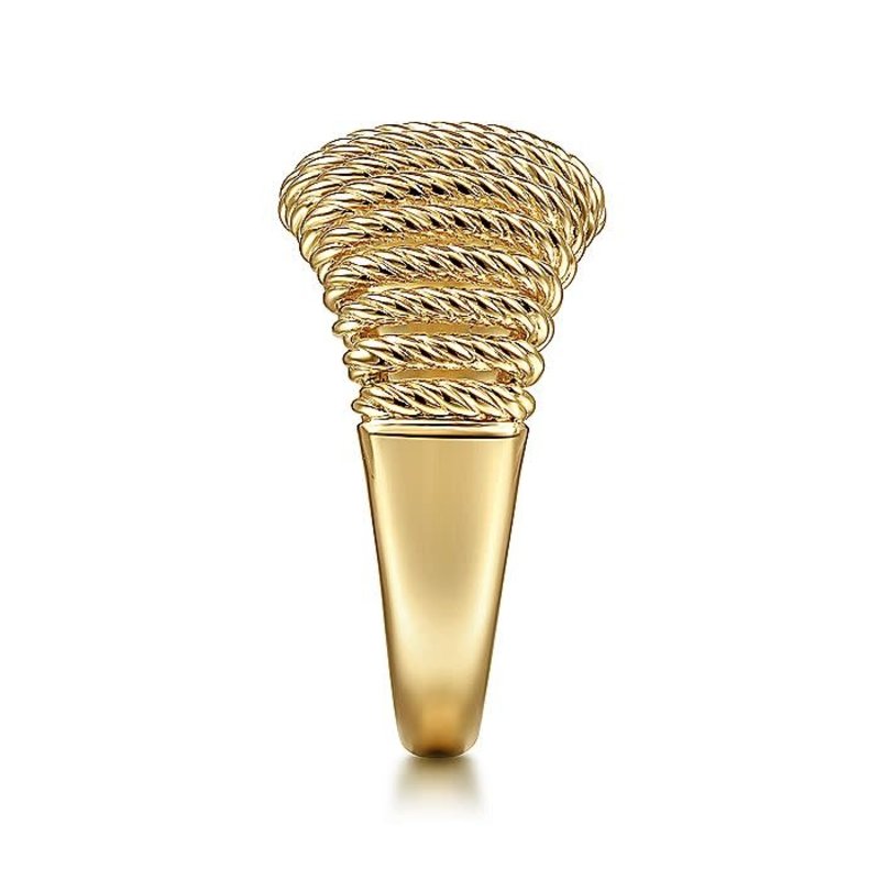 Gabriel & Co. 14K Yellow Gold Graduating Twisted Rope Cage Ring