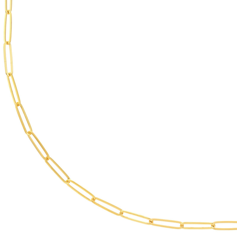 Yellow Gold Paper Clip Chain