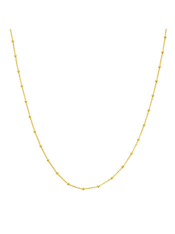 Faceted Bead Saturn Chain with Lobster Lock