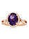 14KT PG .30CTW(RG)(O)AMETHYST/DIAMOND INTERTWINED RING(2.45CT.AME)