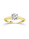 14K Two Tone Lab Grown Round Diamond Engagement Ring
