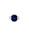 18K White Gold Sapphire and Diamond Three Stone Ring