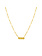 14K Yellow Gold Paper Clip Bar Necklace