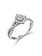 10K White Gold Oval Halo Engagement Ring