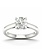 14K White Gold Lab Grown Round Brilliant Cut Diamond Engagement Ringt