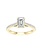 14K Yellow Gold Lab Grown Emerald Diamond Engagement Ring