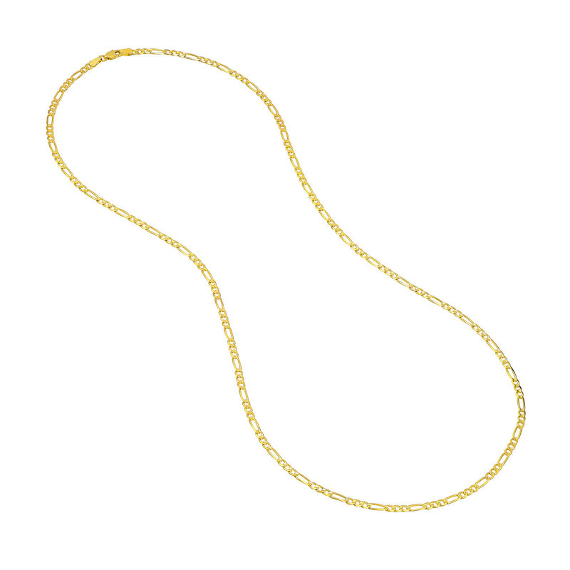 10K Yellow Gold Figaro Chain