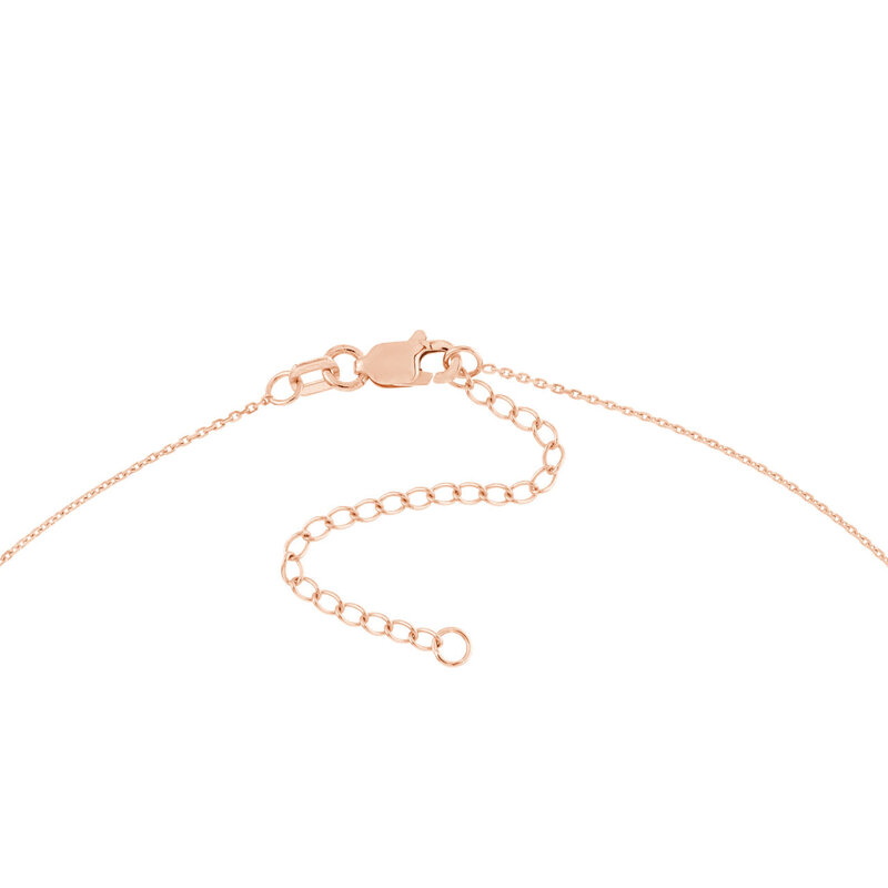 Rose Gold Engravable Bar Adjustable Necklace