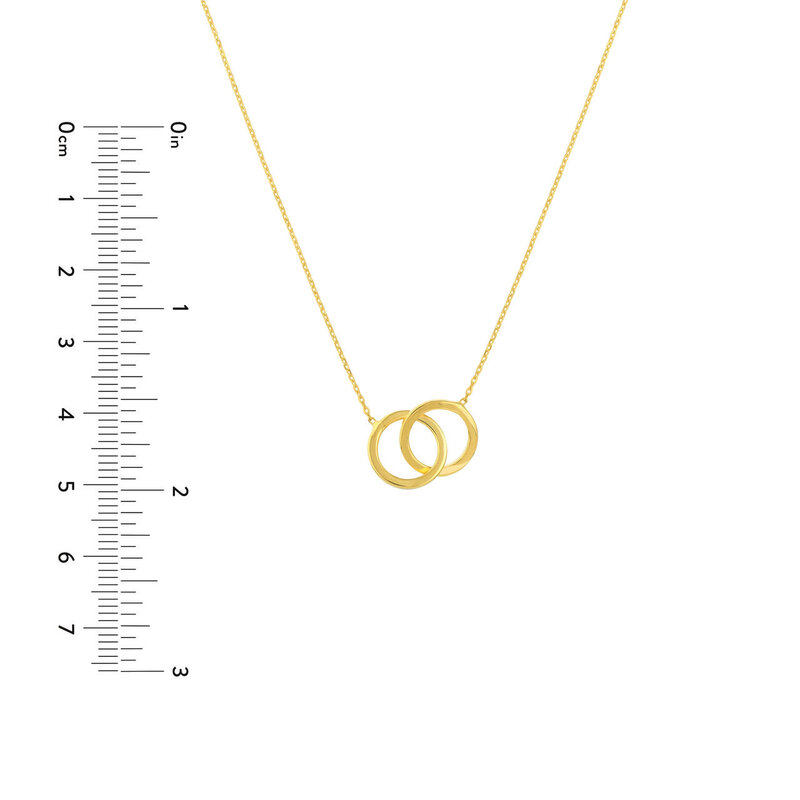 Adjustable Interlocked Circles Necklace