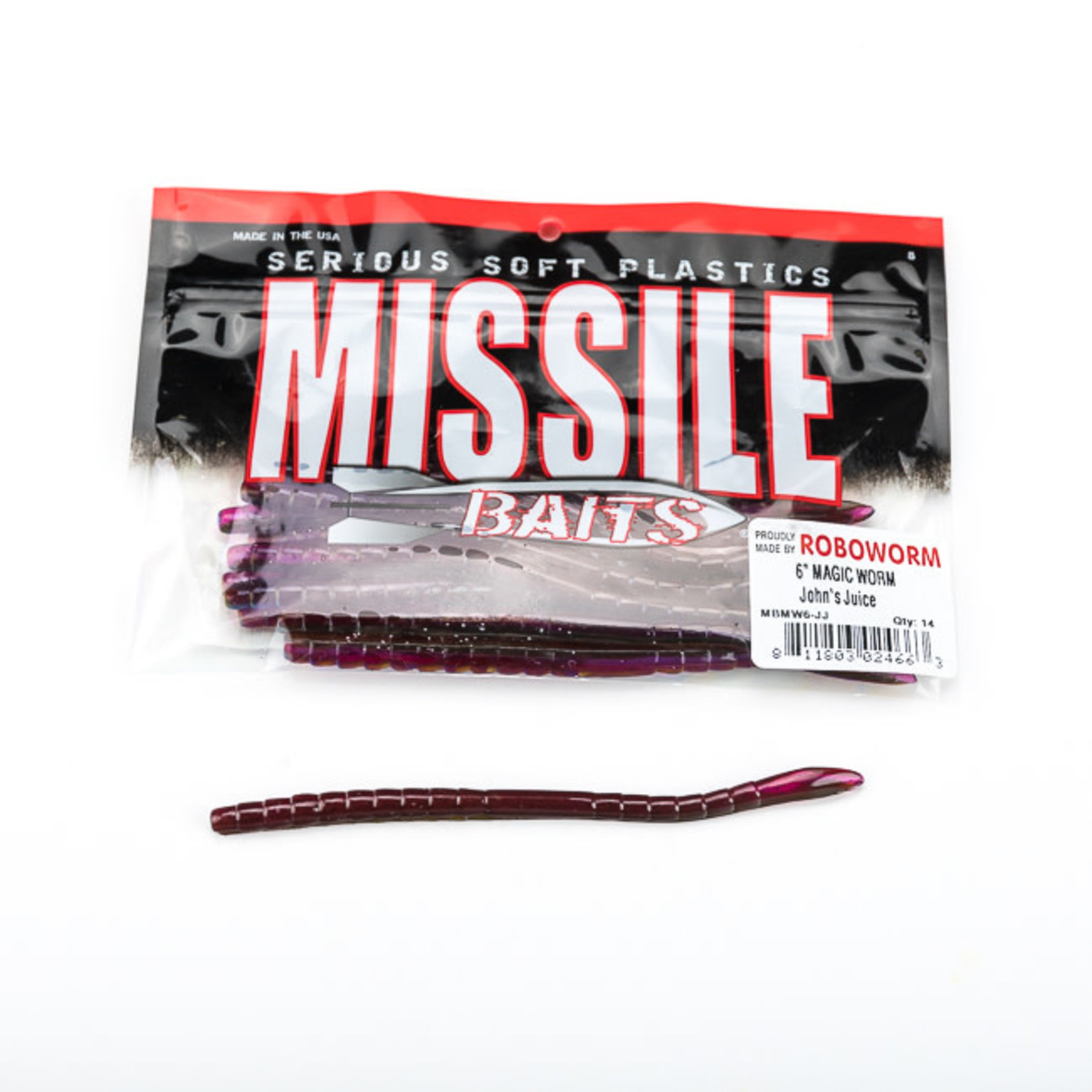 Missile Baits Missile Baits MBMW6-JJ Magic Worm John's Juice
