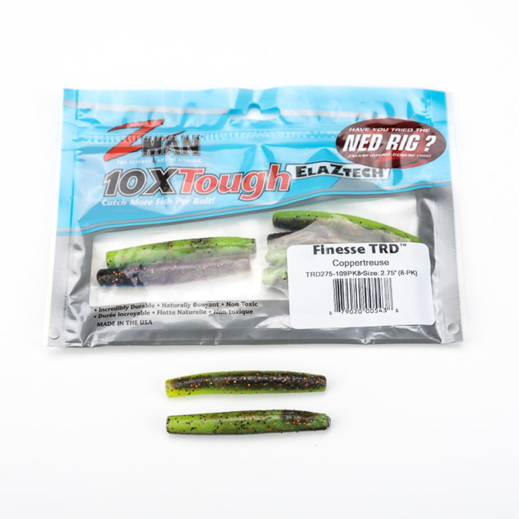 ZMan Z-Man TRD275-109PK8 Elaztech Finesse TRD Ned Rig Worm 2 3/4 ...