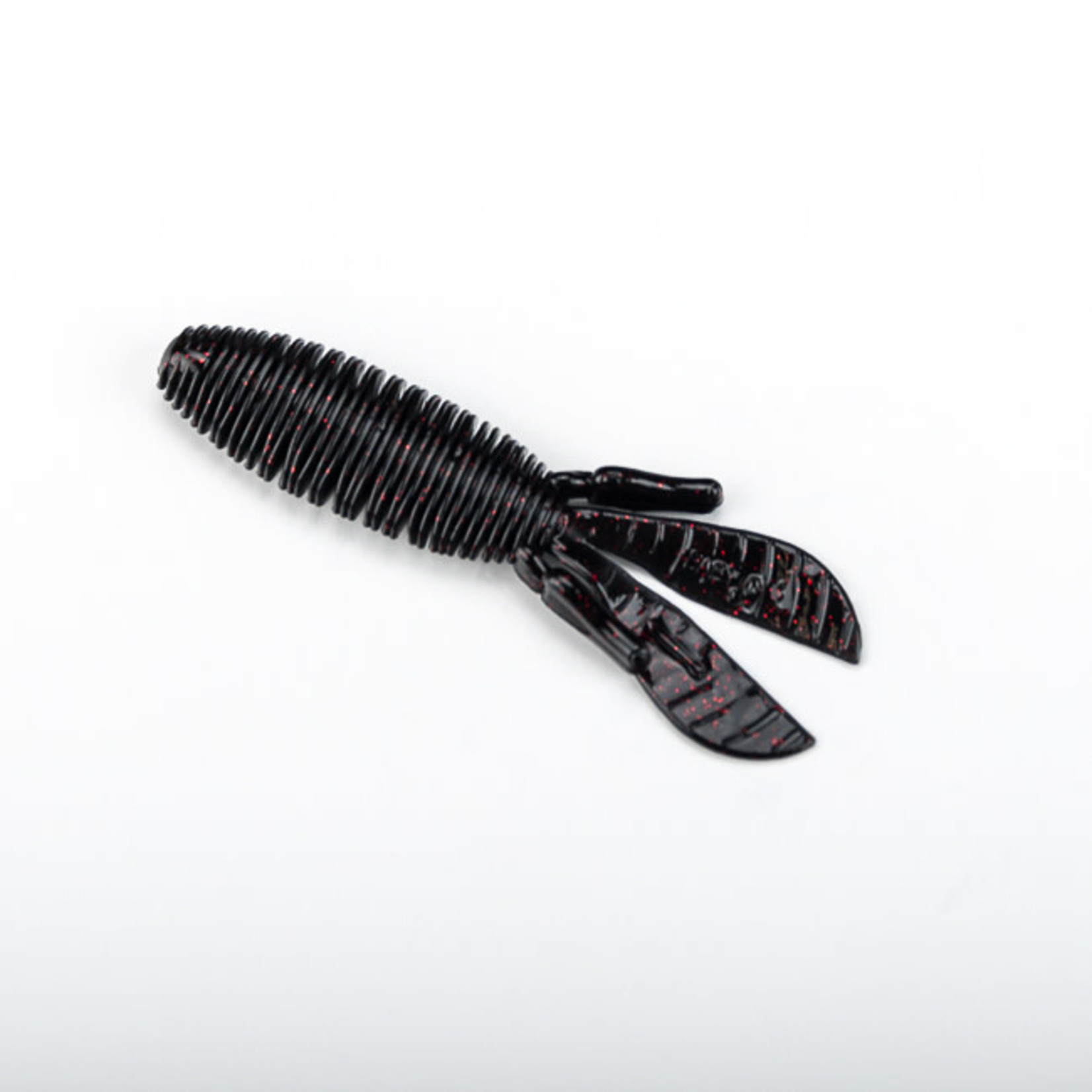 Missile Baits Missile Baits MBBD365-BLKR Baby D Bomb Creature Bait, 3.65", Black Red Flake