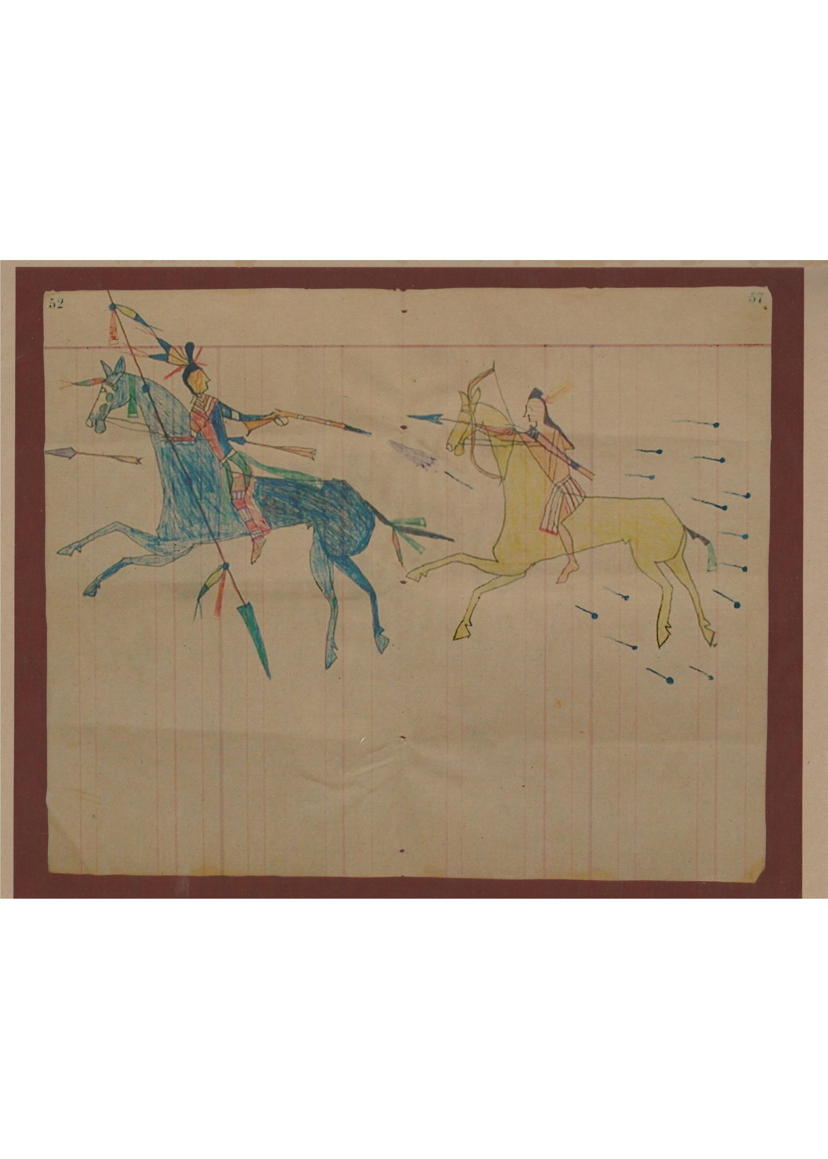 White Swan White Swan Ledger Art  8X11 Print Other Indian 52