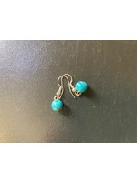 Earrings Ball Blue