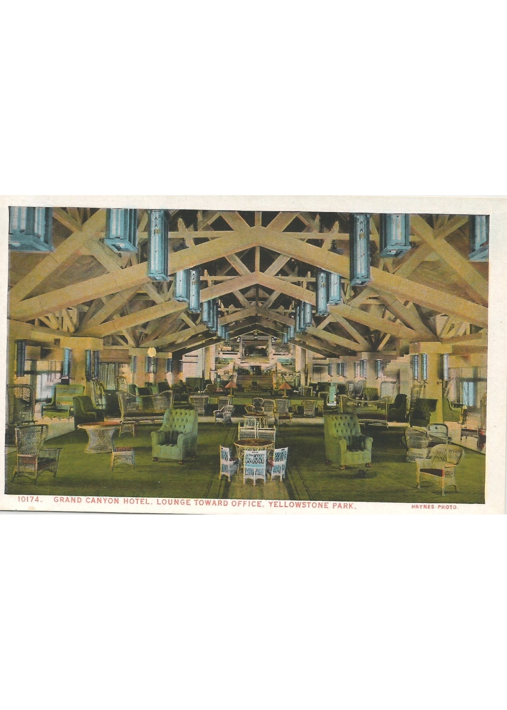 YNP Postcard Canyon Hotel Lounge 10174