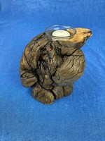Nature's 2nd Chance Local Pine Burled Candle Holder
