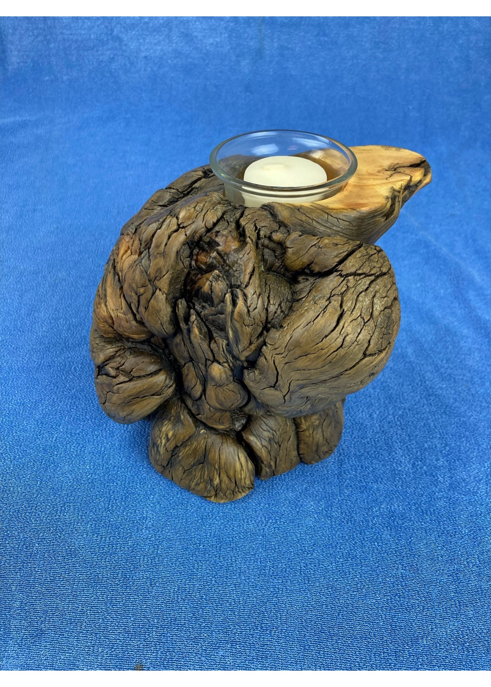 Nature's 2nd Chance Local Pine Burled Candle Holder
