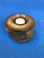 Local Aspen Candle Holder with Bark