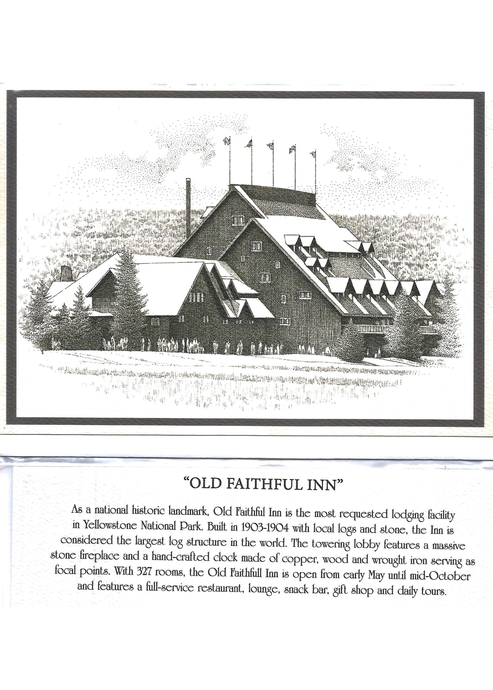 Xplorer Maps Old Faithful Inn Notecard